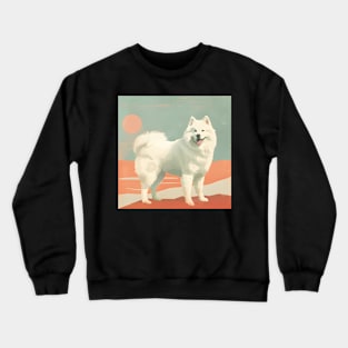 Samoyed in 70's Crewneck Sweatshirt